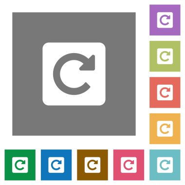 Şu döndürmek kare düz simgeler