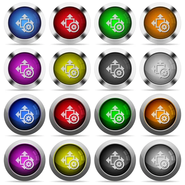 Size settings button set — Stock Vector