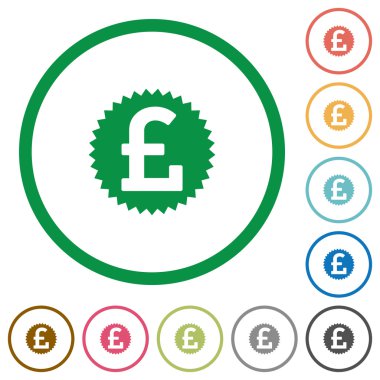 Lirası etiket düz simgeler özetlenen