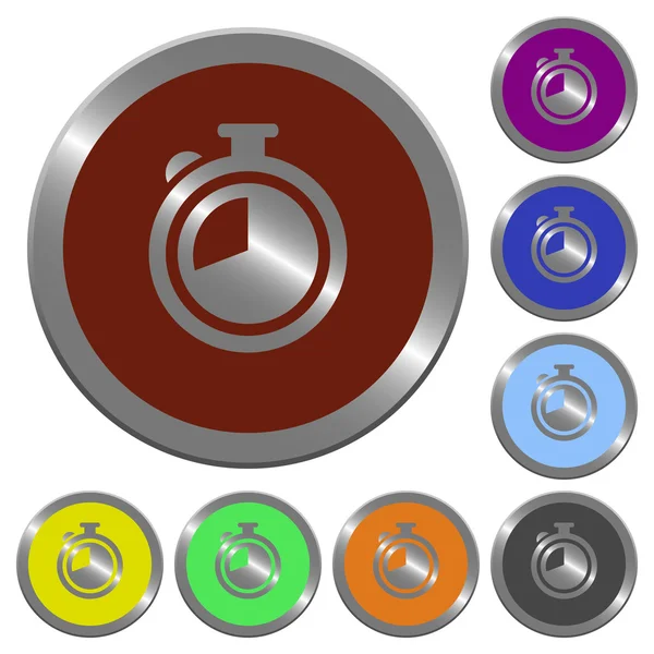 彩色计时器按钮 — 图库矢量图片