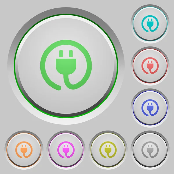 電源コードのプッシュ ボタン — ストックベクタ