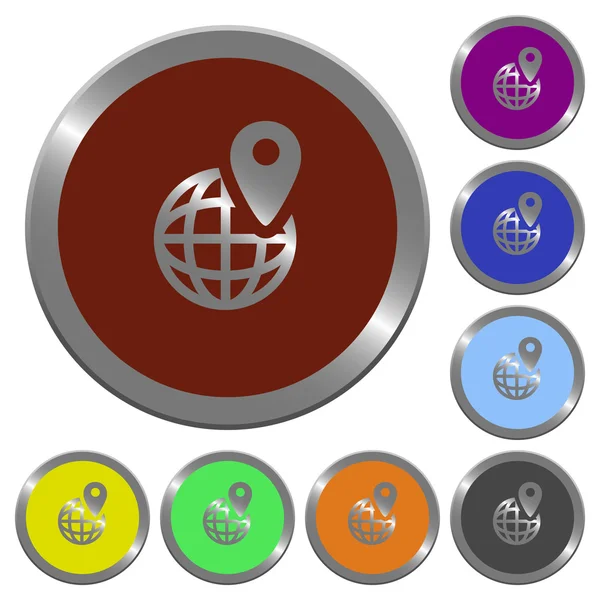 GPS konumu düğmeleri renk — Stok Vektör