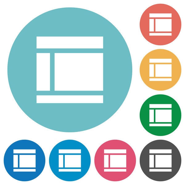 Flat two columns web layout icons