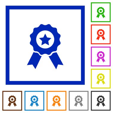 Çerçeveli düz simgeler Ödülü