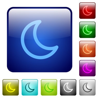 Renk ay cam düğmeleri