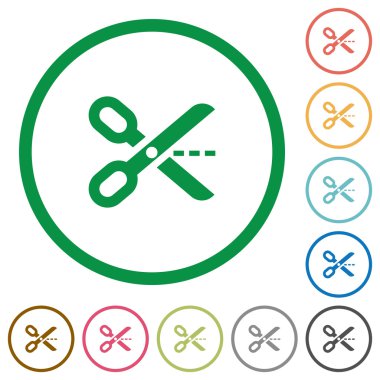 Seviyelendirilmiş düz simgeleri kesmek