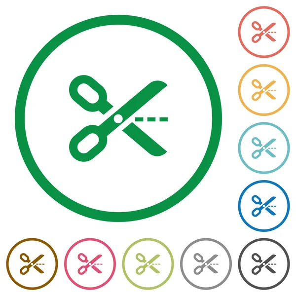 Seviyelendirilmiş düz simgeleri kesmek