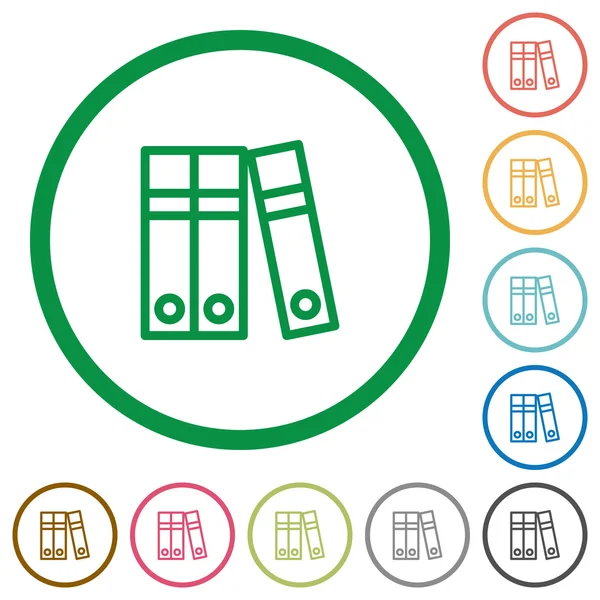 Belge klasörleri düz simgeler özetlenen