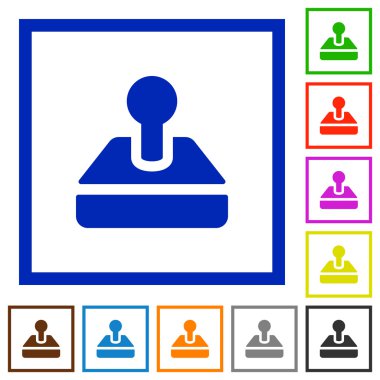 Oyun çubuğu düz simgeler çerçeveli