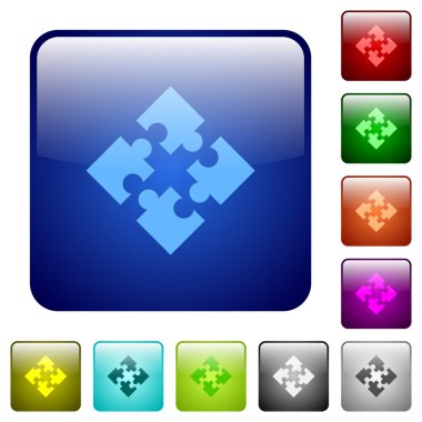 Color modules square buttons clipart