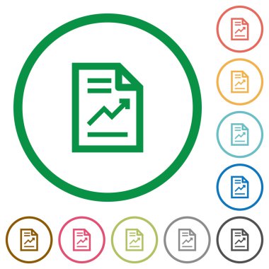 Rapor düz simgeler özetlenen