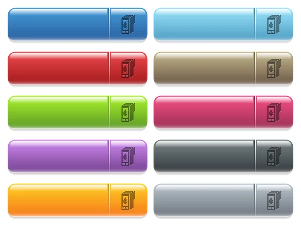 Ink cartridge menu button set — Stock Vector