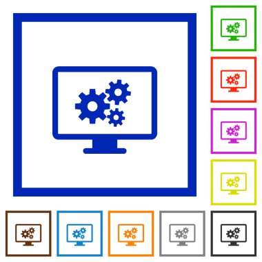 Ekran ayarlarını düz simgeler çerçeveli