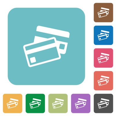 Düz kredi kartı simgeleri