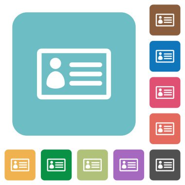 Düz kimlik kartı simgeleri