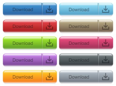Download başlığıyla menü düğmesi seti