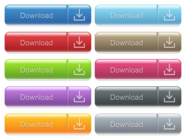 Download başlığıyla menü düğmesi seti