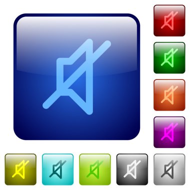 Renk sessiz kare düğmeleri