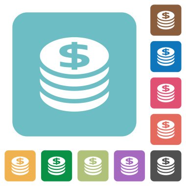 Düz Doları simgeler paralar