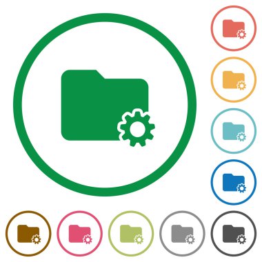 Düz simgeler klasör ayarlarını özetlenen