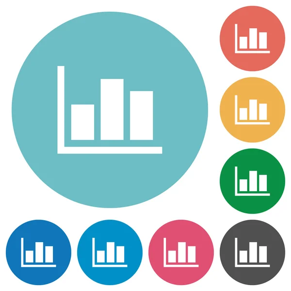 Ícones de estatísticas planas —  Vetores de Stock