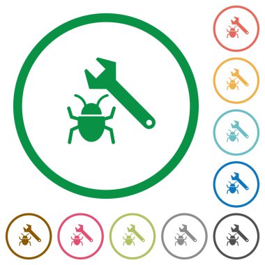 Hata düzeltme özetlenen düz simgeler