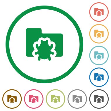 Hata klasör düz simgeler özetlenen