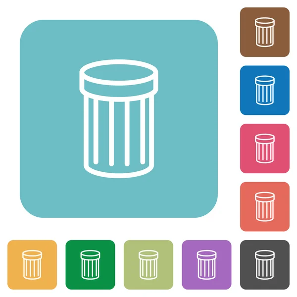 Iconos de basura plana — Vector de stock