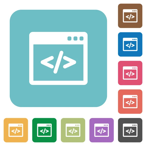 Iconos de código de programación plana — Archivo Imágenes Vectoriales