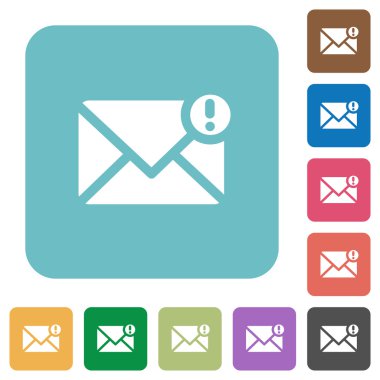 Düz önemli mesaj simgeleri