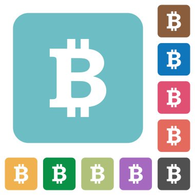 Düz bitcoin işareti simgeleri