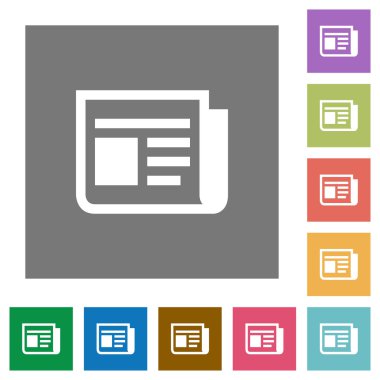 Haber kare düz simgeler