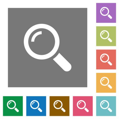 Büyüteç'i kare düz simgeler