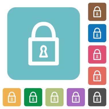 Düz bir kilit simgeleri