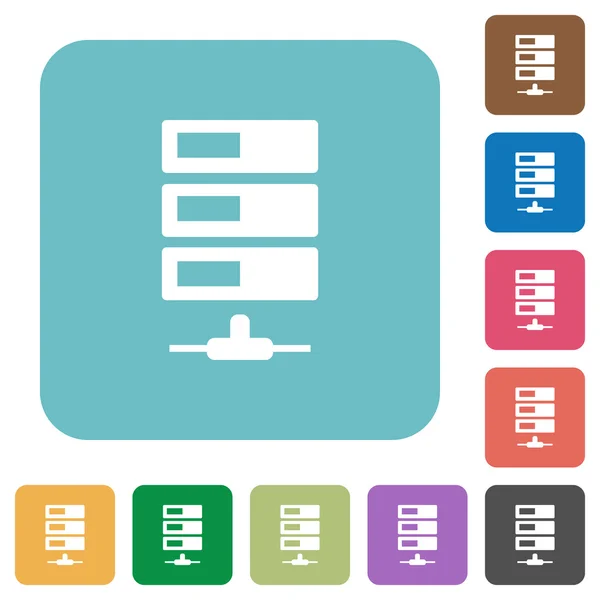 Symbole für flache Datennetze — Stockvektor