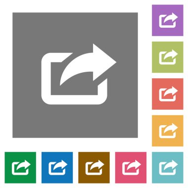 İhracat kare düz simgeler