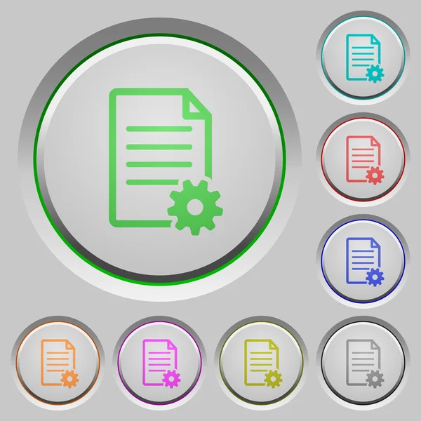 Configuration du document boutons poussoirs — Image vectorielle