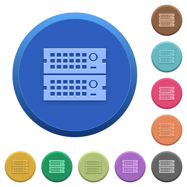 Geprägte Rack-Server-Tasten — Stockvektor