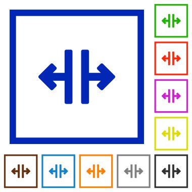 Çerçeveli düz simgeler Dikey Böl