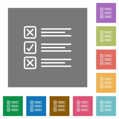 Soru formu kare düz simgeler