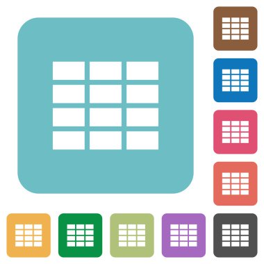 Düz elektronik tablo simgeleri