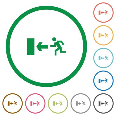 Çıkış düz simgeler özetlenen