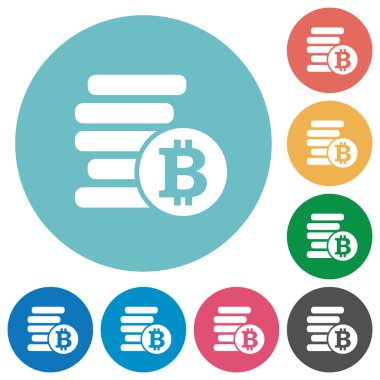 Düz bitcoins simgeleri