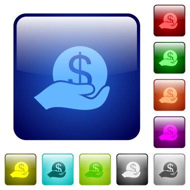 Rengi kaydetmek para kare düğmeler