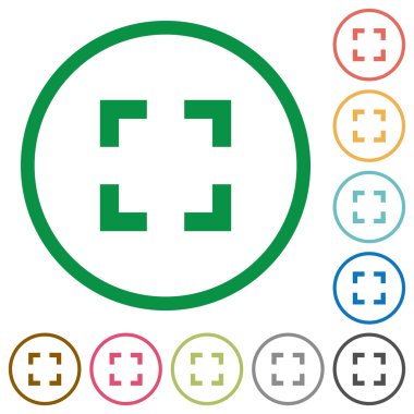 Seçici aracı düz simgeler özetlenen