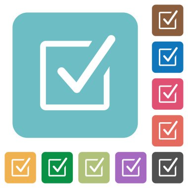 Düz kontrol kutusu simgeleri