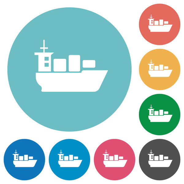 Flat sea transport icons