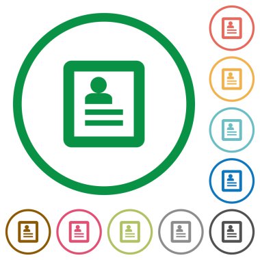 Kullanıcı profili düz simgeler özetlenen