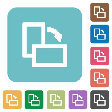 Düz döndürme öğesi doğru simgeler