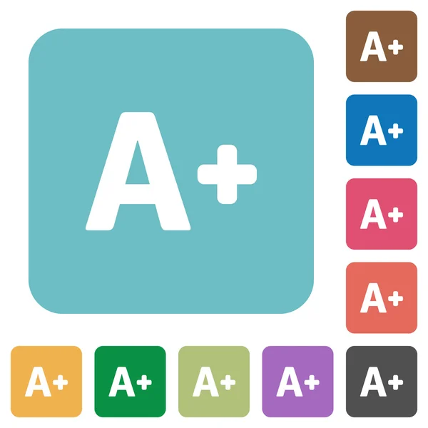 Flat increase font size icons — Stock Vector